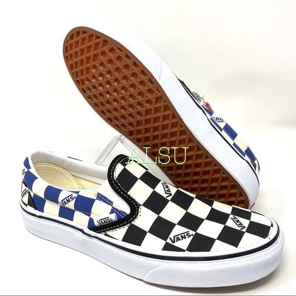 VANS Classic Slip On Big Checker Black Navy Canvas Women's Size 8.5 VN0A4U38WRT - Picture 2 of 7